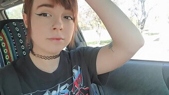 Public Teen Masturbation With A Dildo In A Car