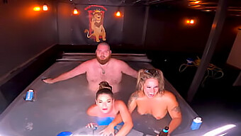 Steamy Threesome With Kendra Heart And Misty Meaner In A Hot Tub Orgy