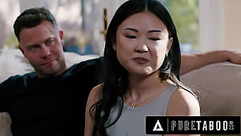 Surprising Discovery: Lulu Chu Stumbles Upon Her Neighbors' Bdsm Video Featuring Seth Gamble And Kimmy Kimm