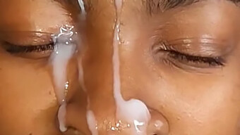 Bukkake-Style Facial By A Black Teen From A Huge Penis