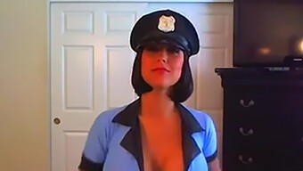 Voluptuous Police Officer Indulges In Playtime On Webcam