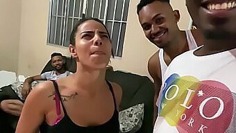 Ruivinha'S Passionate Encounter With Three Ebony Gentlemen In Brazil