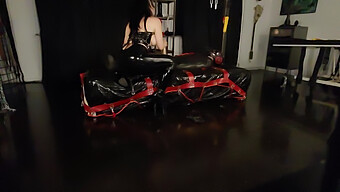 Femdom Dominates With Cock Milking Machine And Bag Play