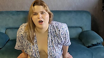 Chubby Teen Mom Indulges In Solo Pleasure While Cleaning The House, Wearing A Short Robe