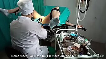 Intense Gynecological Exam Leads To Intense Orgasm Using Dildo