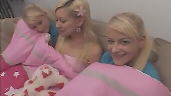 Hot Blonde Babes Get Into An Erotic 3girl Sex Adventure