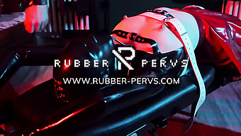 Indulging In Self-Pleasure With A Rubber Fetish Twist